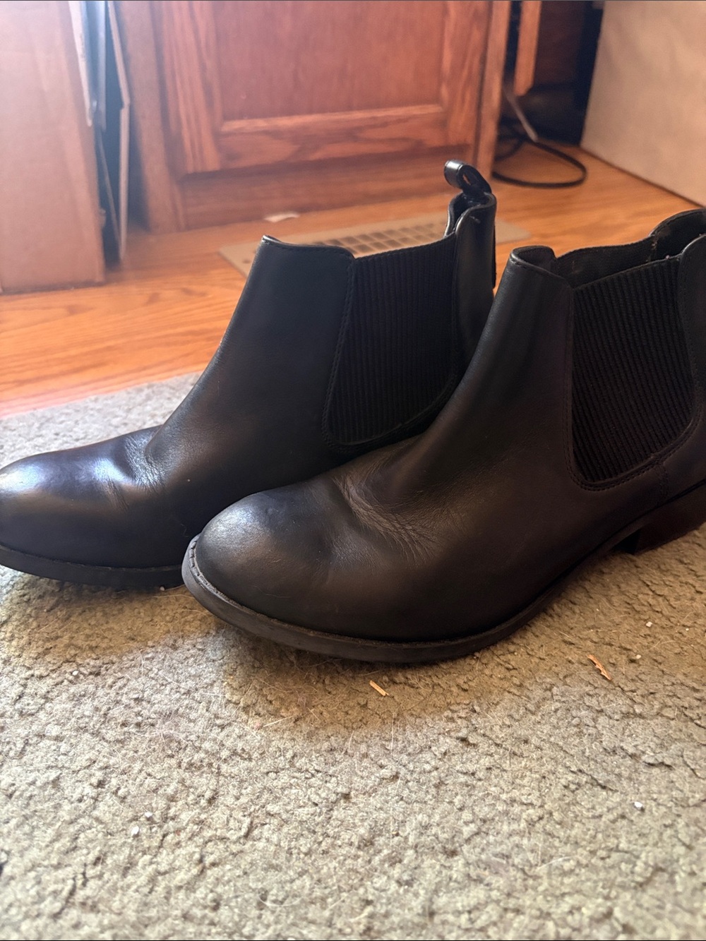 Clarks Black Leather Chelsea Ankle Boots